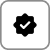 A checkmark inside a badge icon.